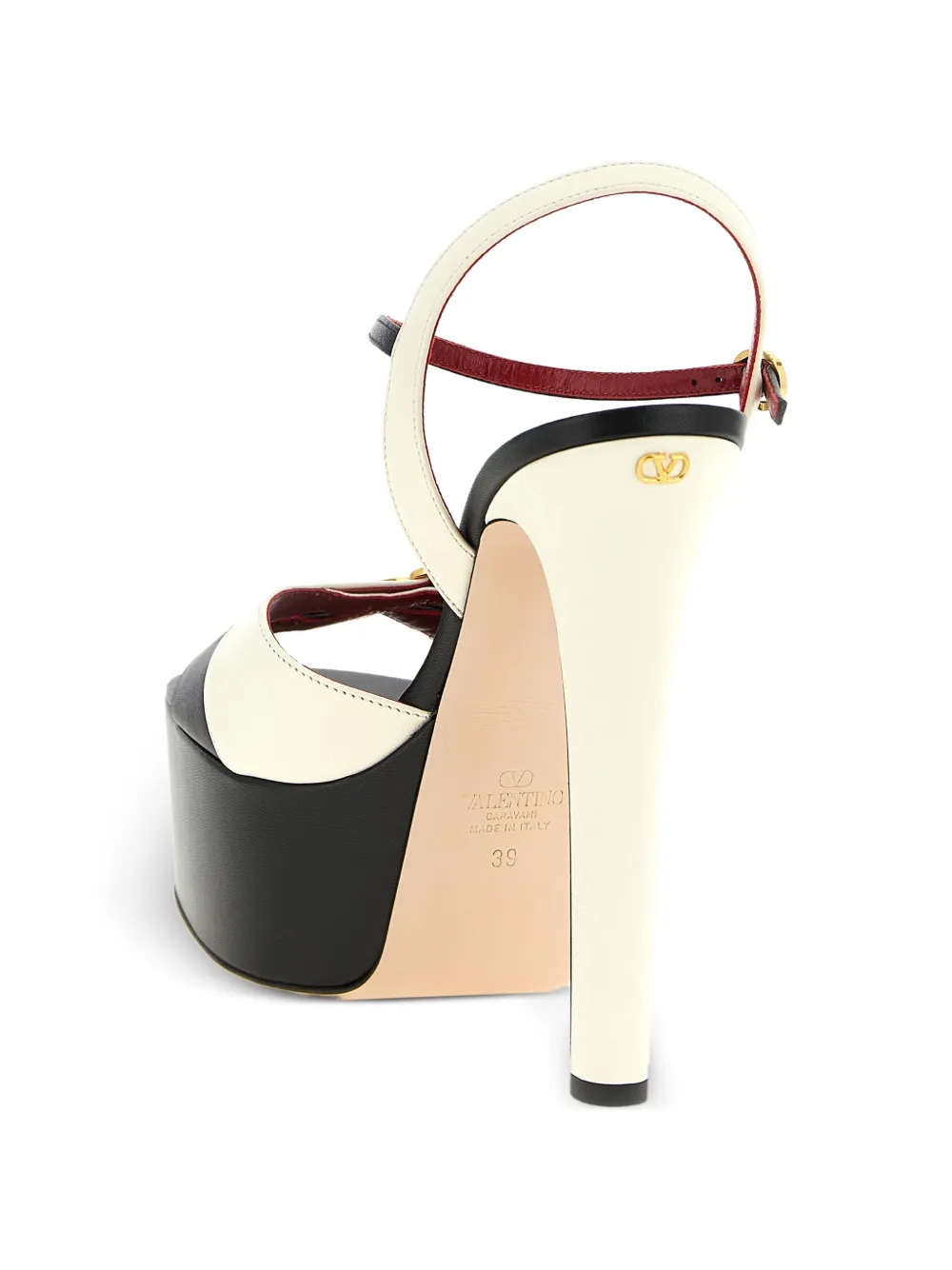 Valentino Garavani two-tone platform sandals Beige