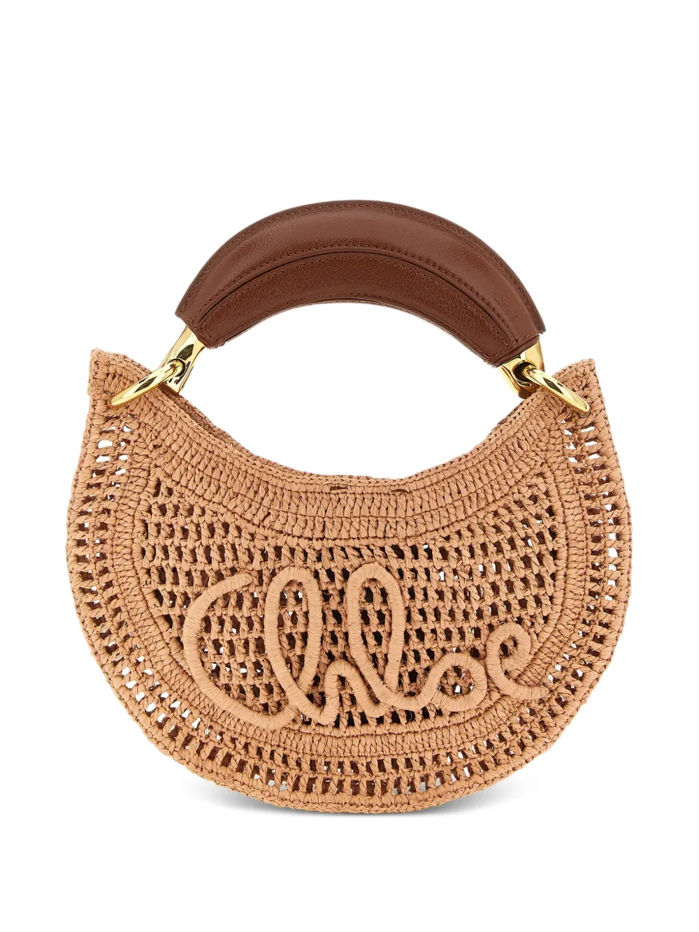 Chloé mini Summer Banana raffia tote bag - Toni neutri