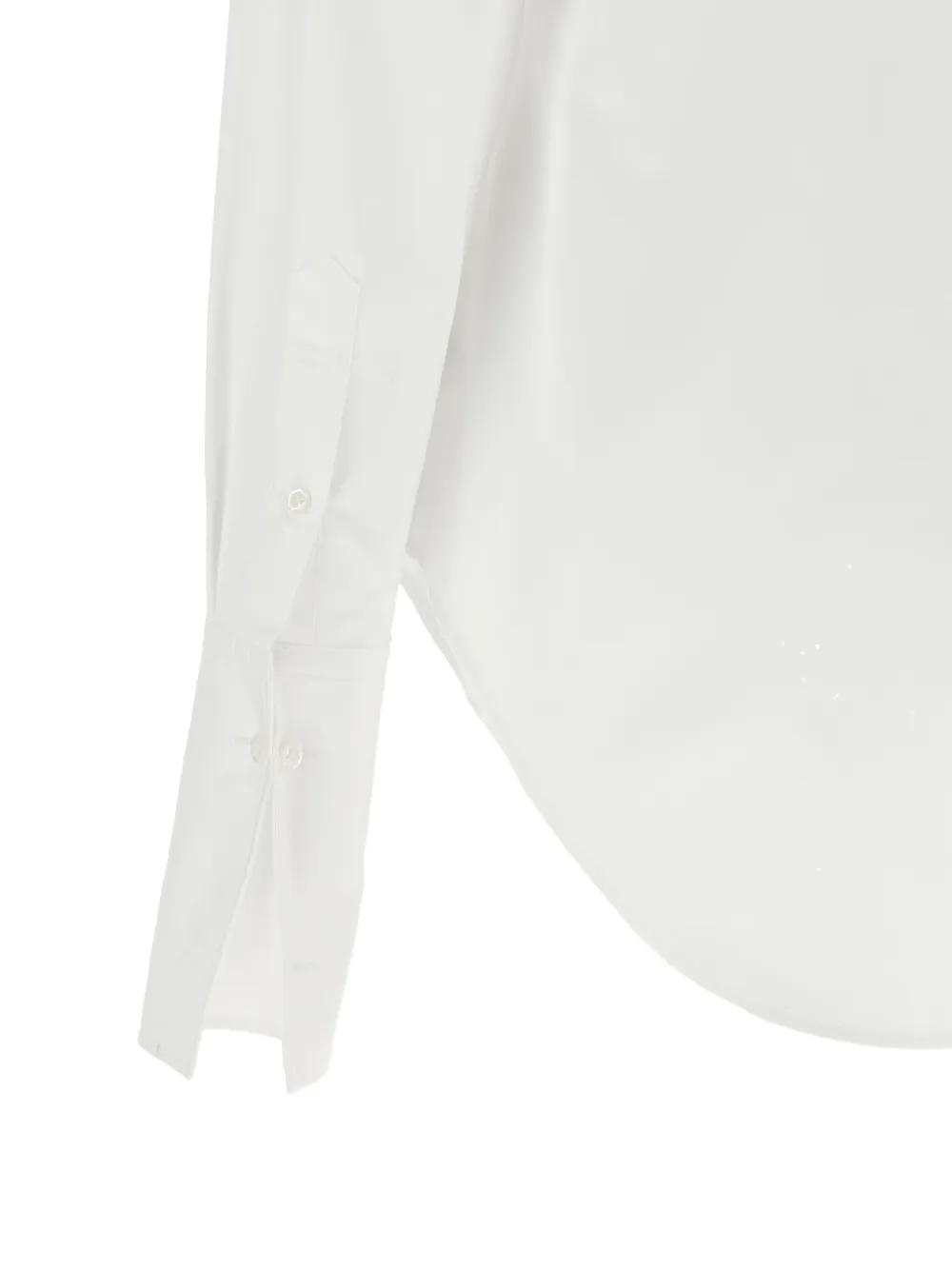 Thom Browne Popeline blouse met armbanden en Franse manchetten Wit