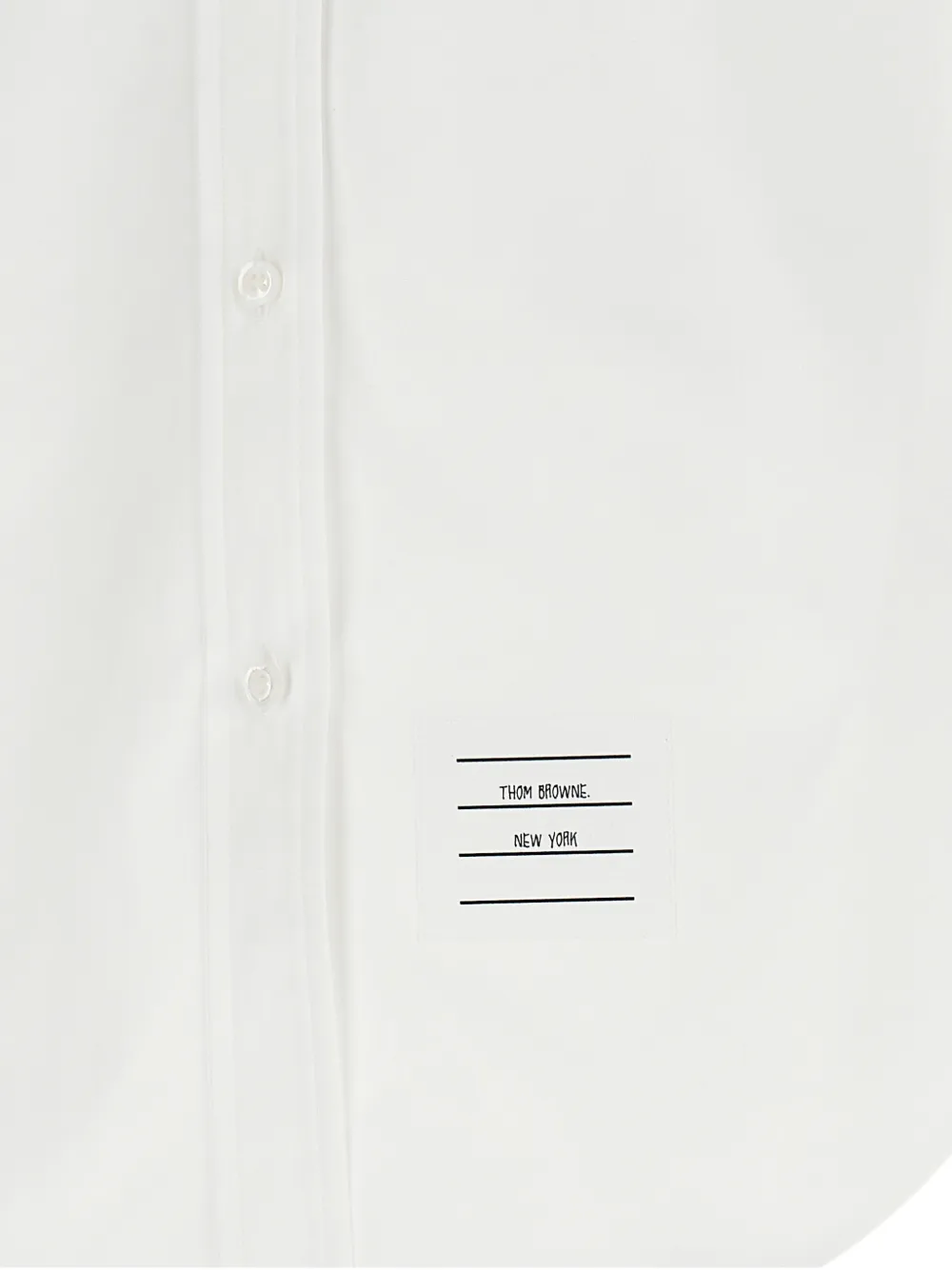 Thom Browne Popeline blouse met armbanden en Franse manchetten Wit