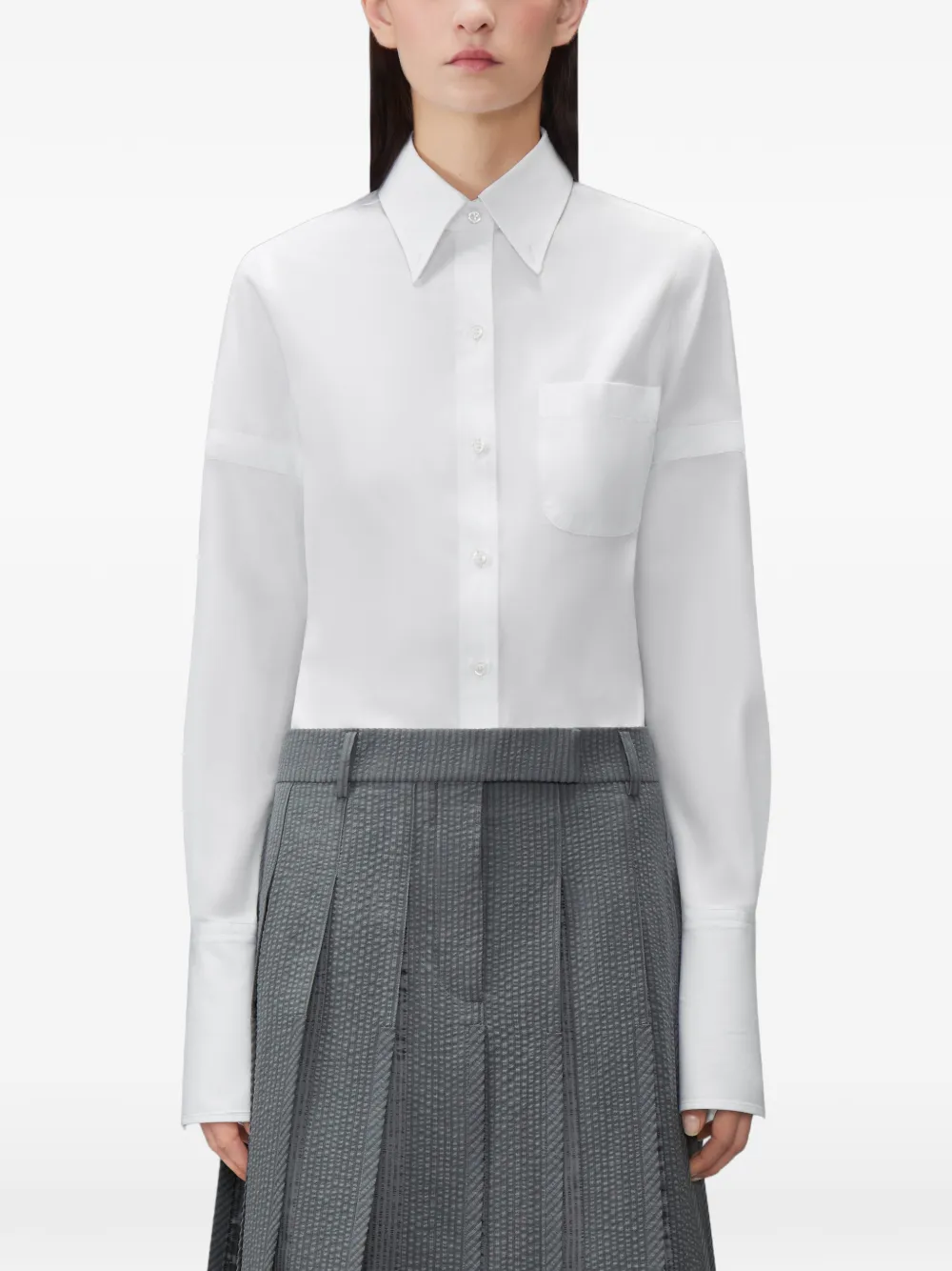 Thom Browne button down pocket shirt - Bianco