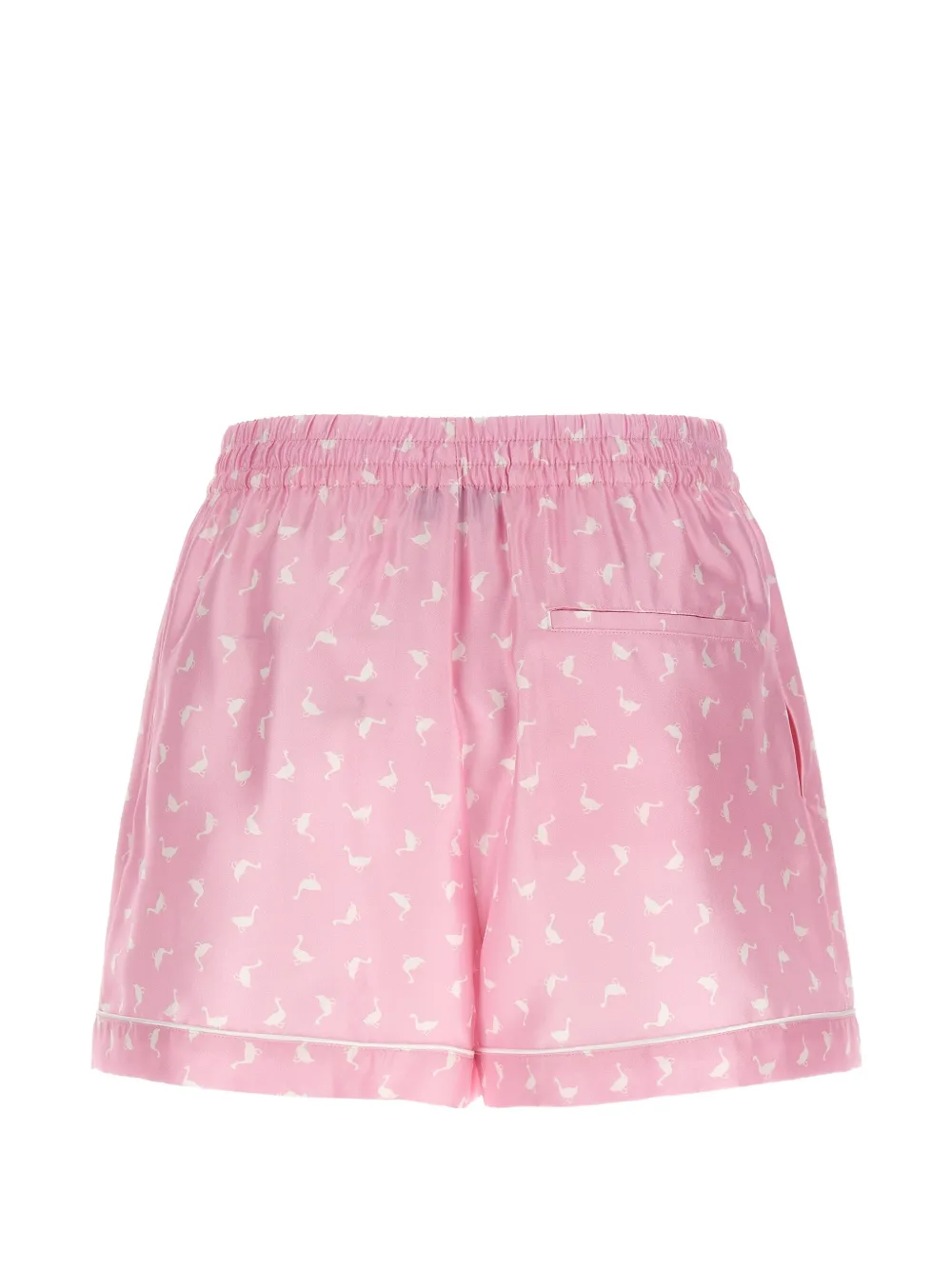  Moschino Printed Silk Shorts - Pink 