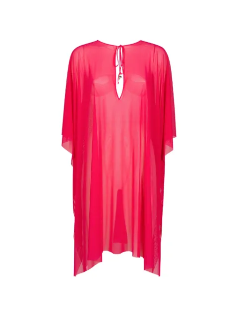 Fisico Azalea sheer tie-fastening dress