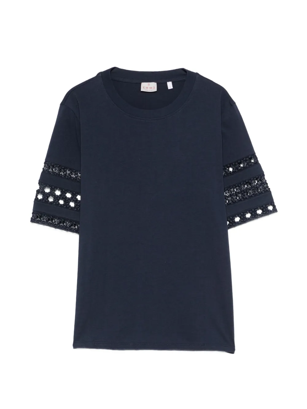 Marella embellished sleeves T-shirt - Blu