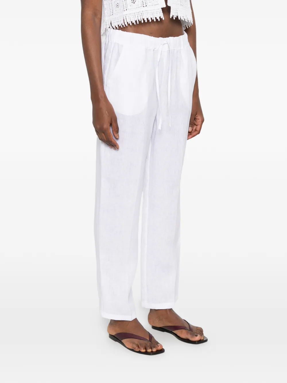  Marella Sauna Drawstring Trousers - White 
