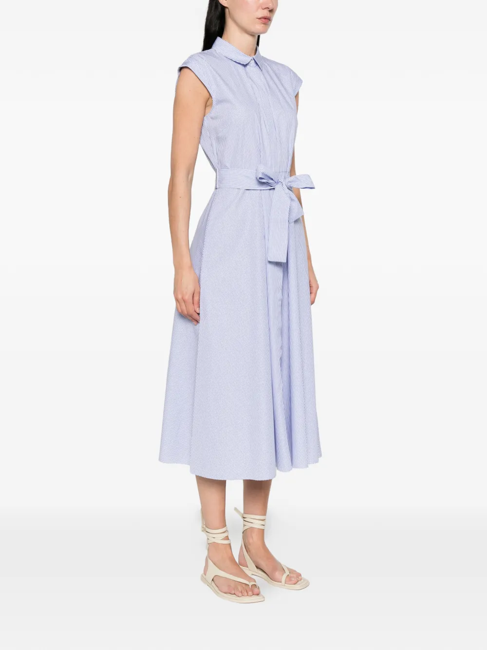  Marella Striped Midi Dress - Blue 