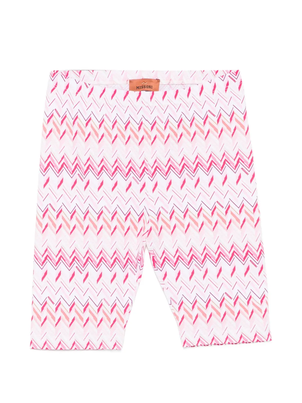 Missoni Kids ziz zag-pattern trousers - Rosa