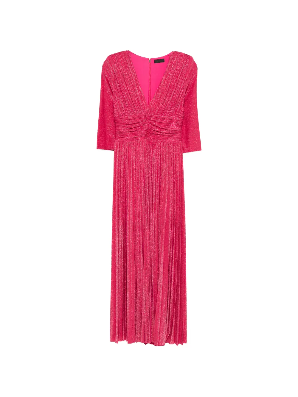 LIU JO pleated V-neck maxi dress - Rosa