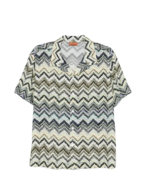 Missoni рубашка с короткими рукавами и узором зигзаг