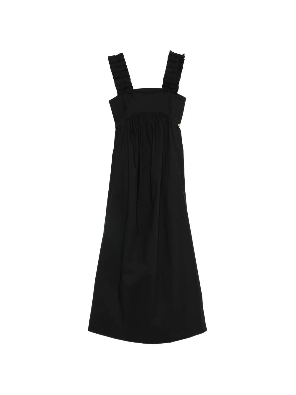 LIU JO ruffled-sleeve maxi dress - Nero