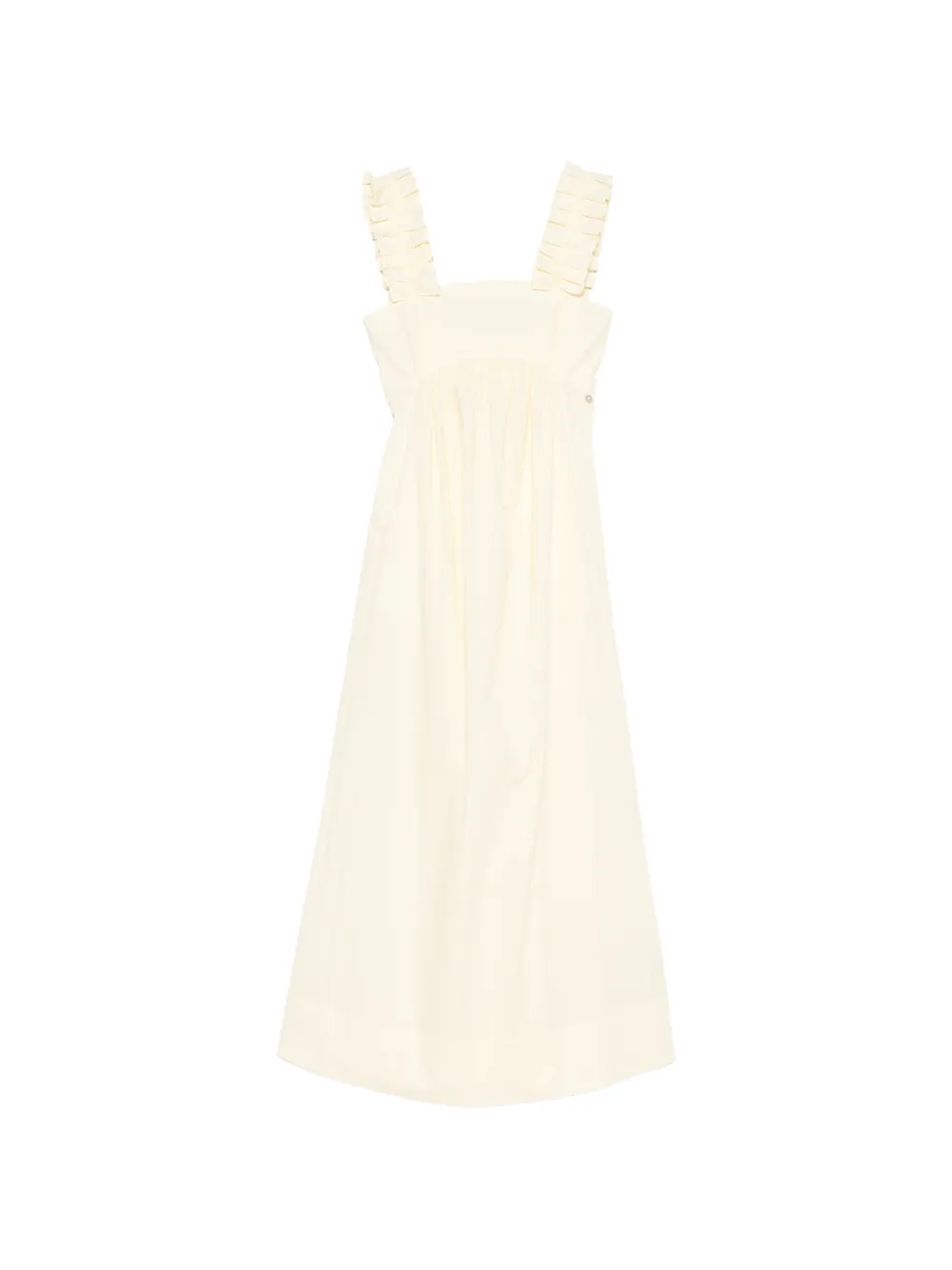 LIU JO ruffled maxi dress - Toni neutri