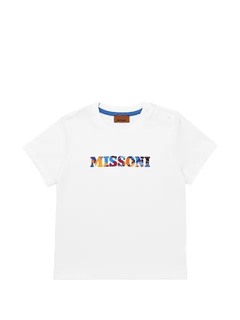Missoni Kids camiseta con logo estampado