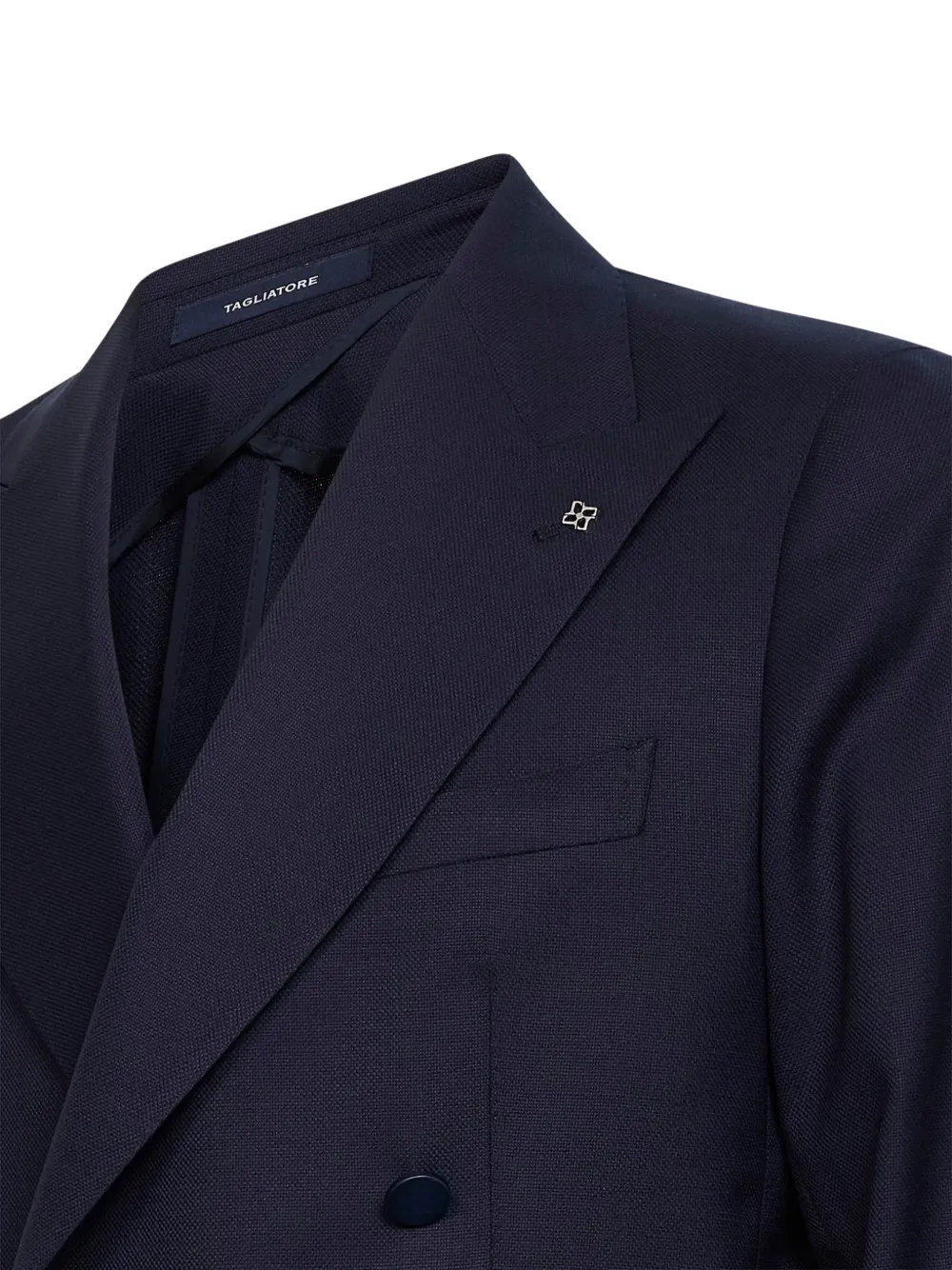 Tagliatore Jack met dubbele rij knopen en puntige revers Blauw
