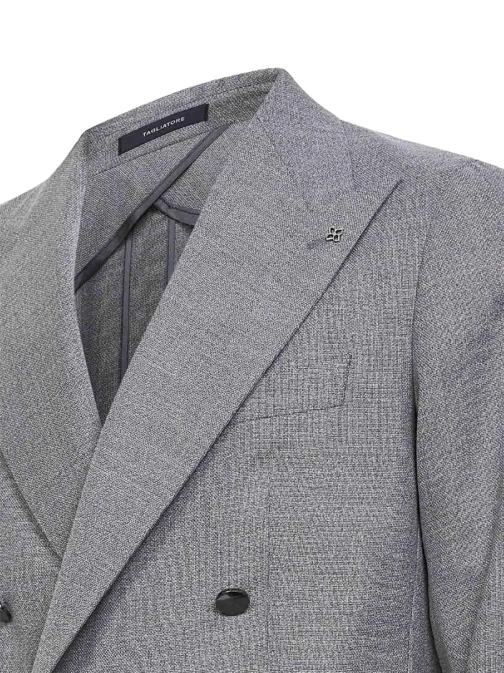 Tagliatore Blazer met puntige revers en logoprint Grijs