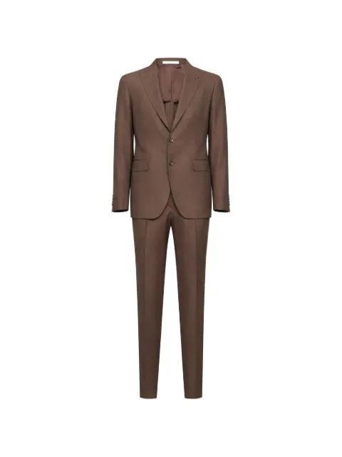 Tagliatore logo-pin single-breasted suit