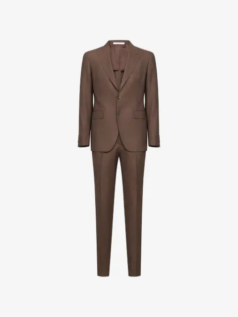 Tagliatore logo-pin single-breasted suit