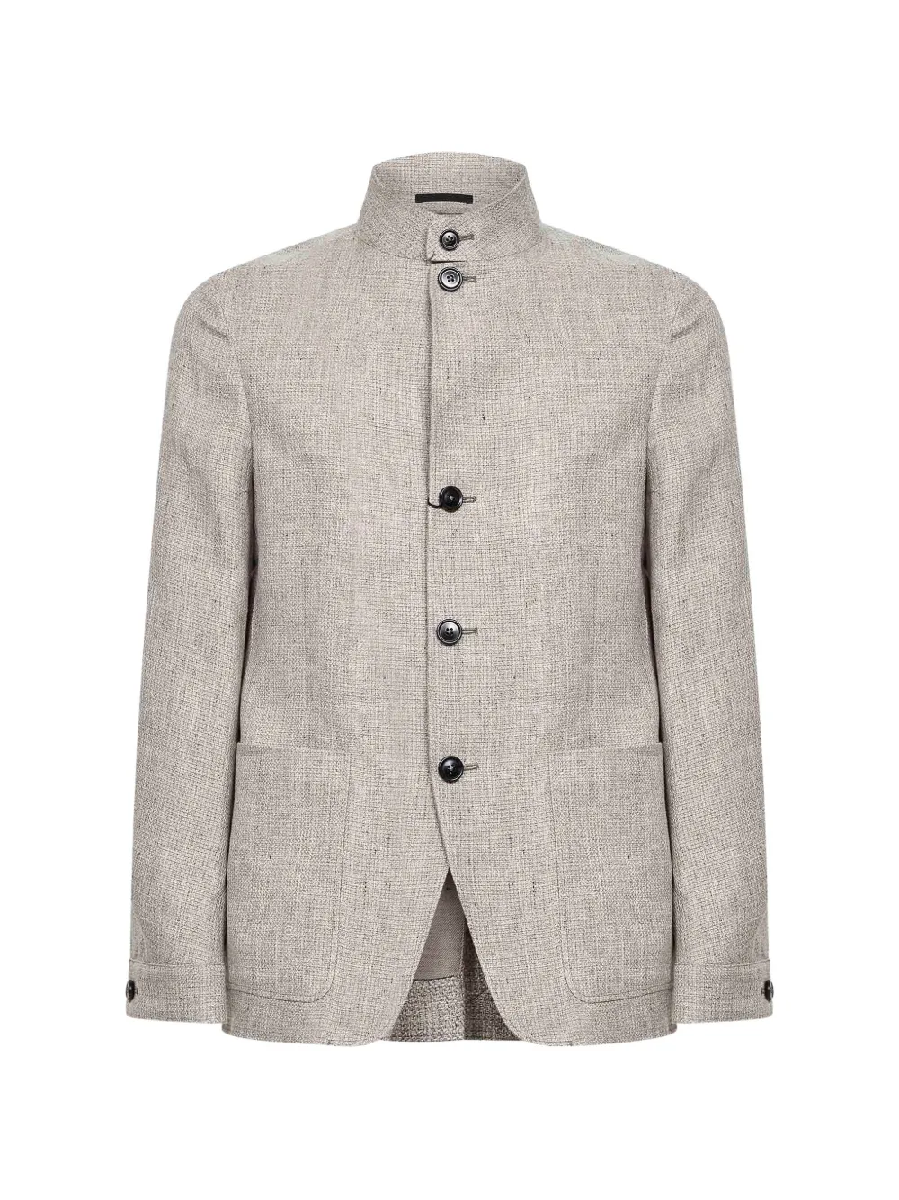 Zegna Il Conte Oasi button micro-check jacket - Toni neutri