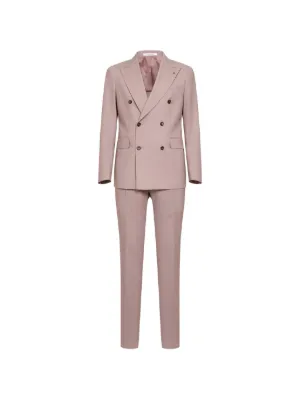 <美品>LARDINI ウール シルク ブラウン ダブル スーツ サイズ46 Lardini Iconic ダブルスーツ | ブラウン | FARFETCH JP