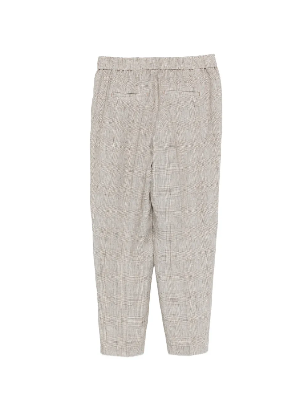 Peserico Broek met Prince of Wales ruit Beige