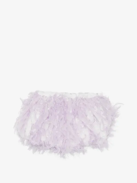 alapage short Rovigo à détails de plumes