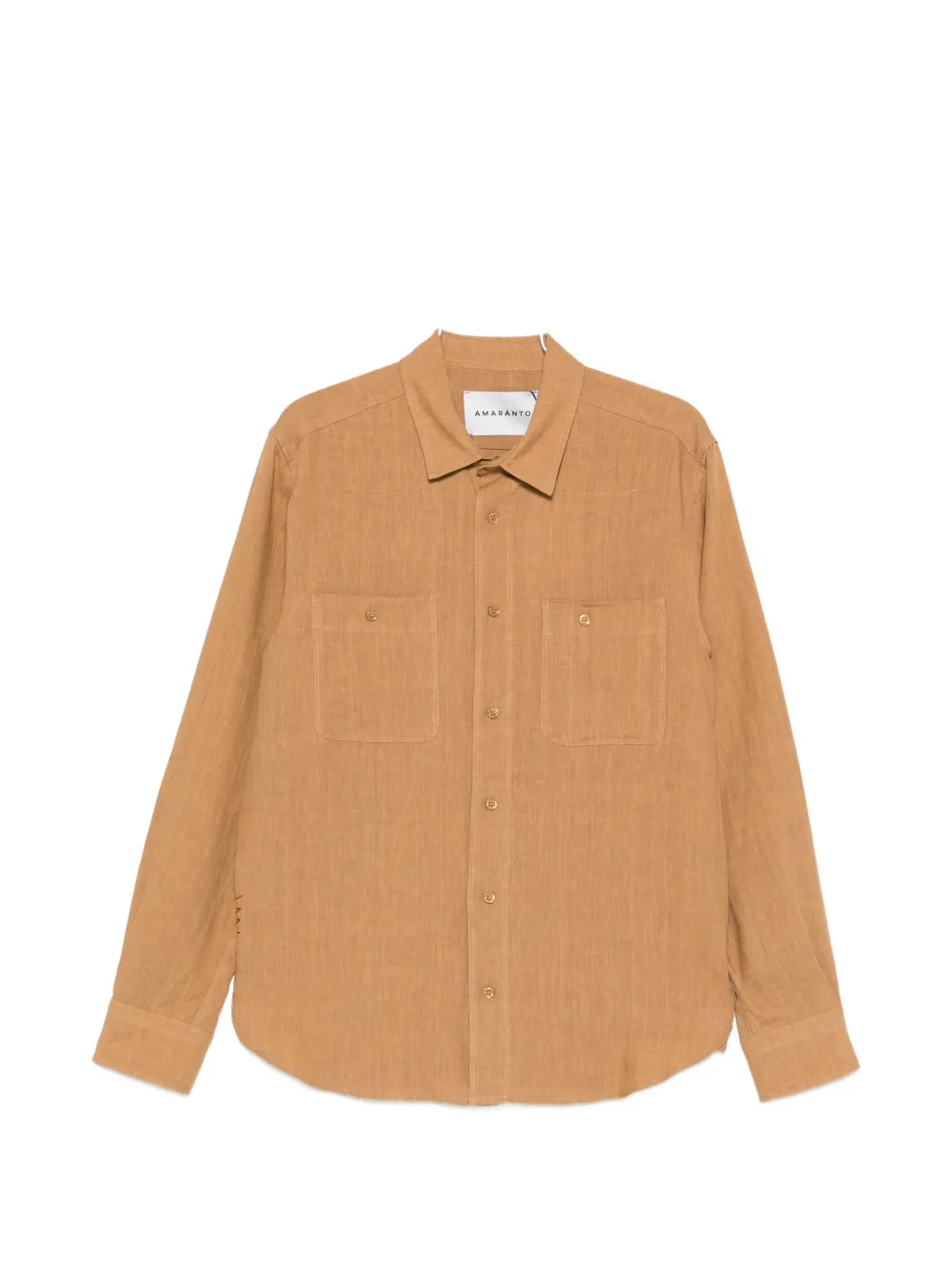 AMARANTO chest-pockets long-sleeve shirt - Toni neutri