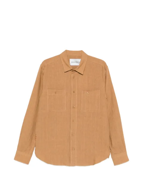 AMARANTO  chest-pockets long-sleeve shirt
