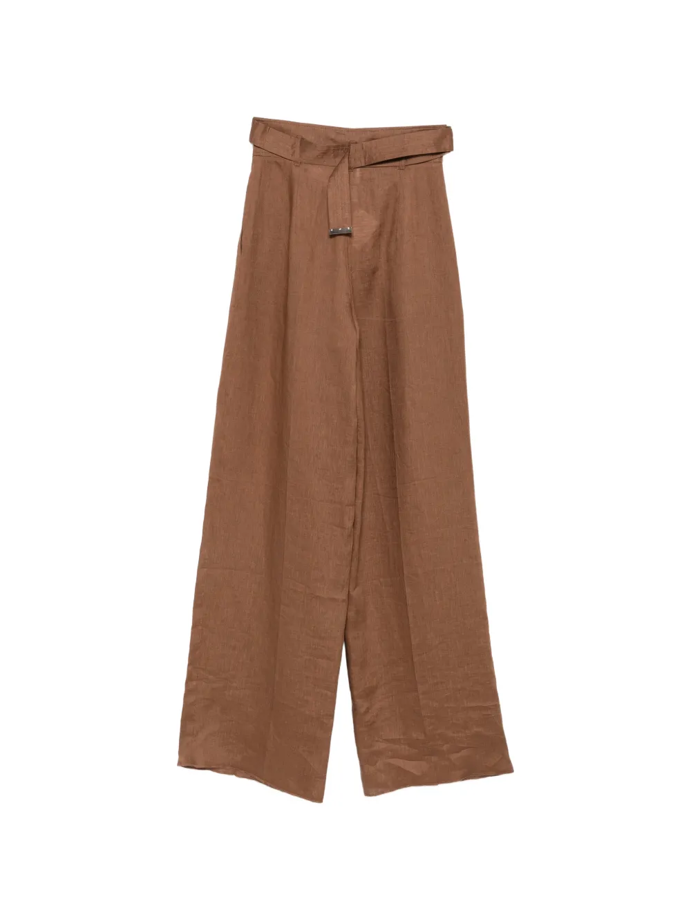 Max Mara Mstmateria belted wide-leg trousers - Brown