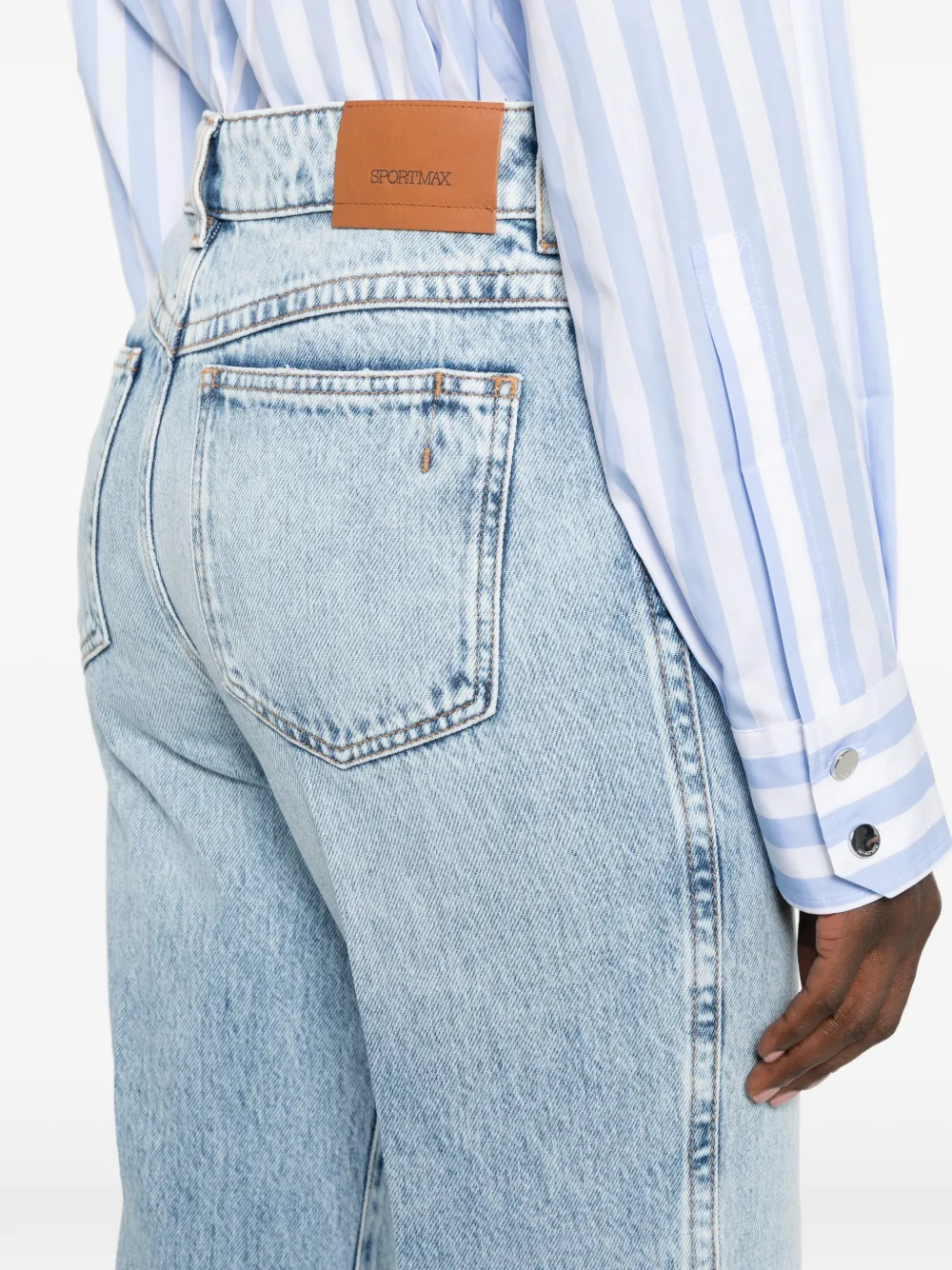 Sportmax Straight jeans met vervaagd effect Blauw