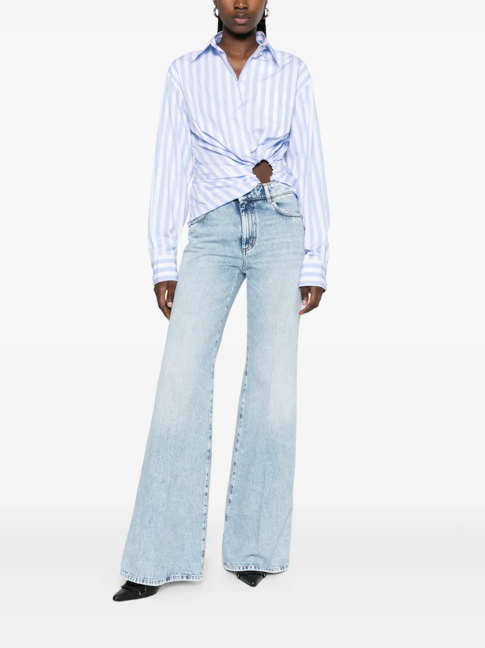 Sportmax Straight jeans met vervaagd effect Blauw