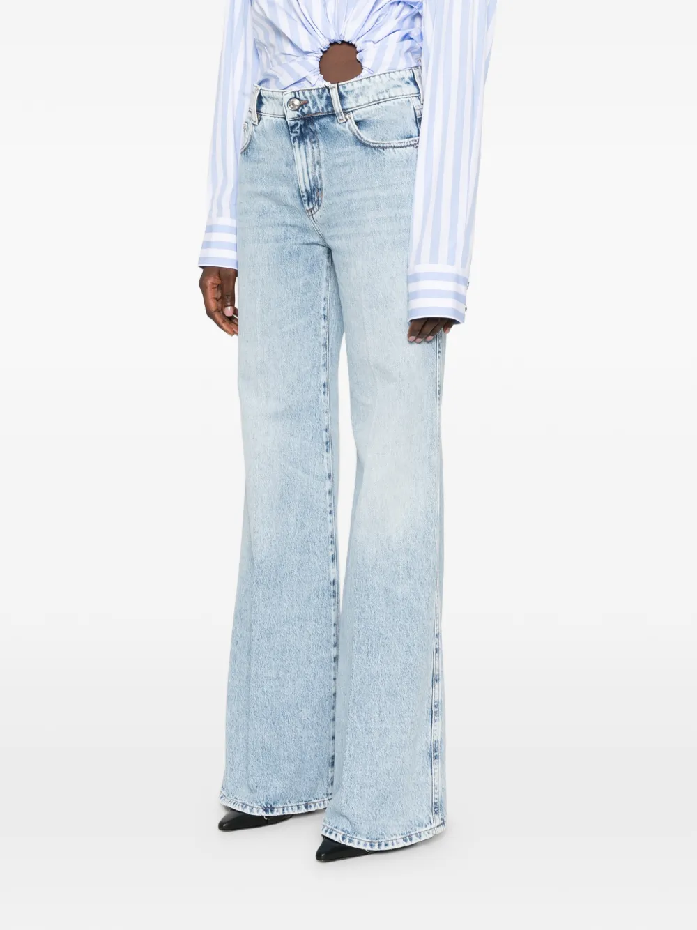 Sportmax Straight jeans met vervaagd effect Blauw
