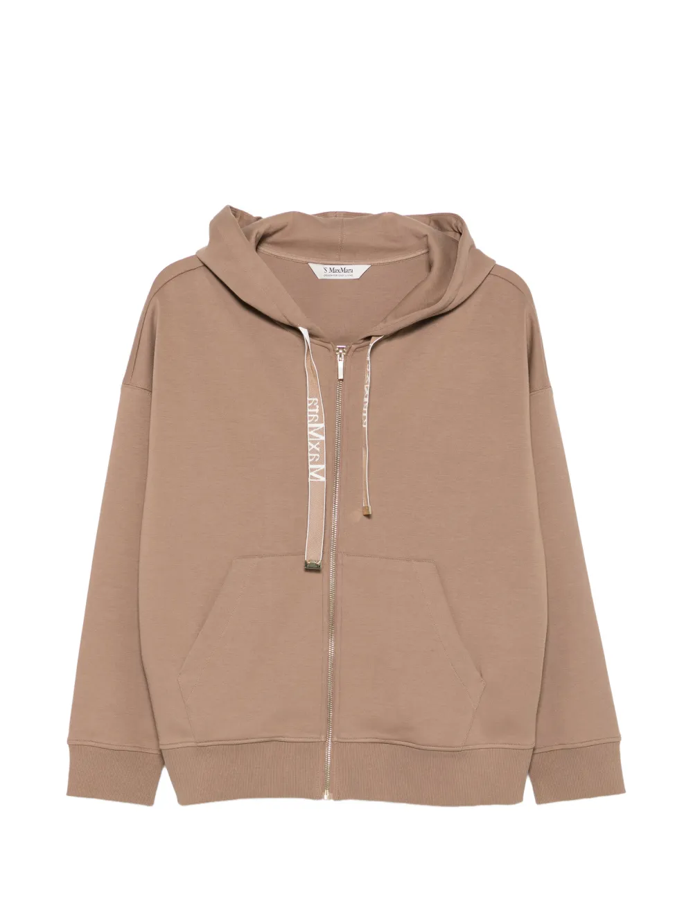 'S Max Mara Smmjour logo-drawstring zip-up hoodie - Brown