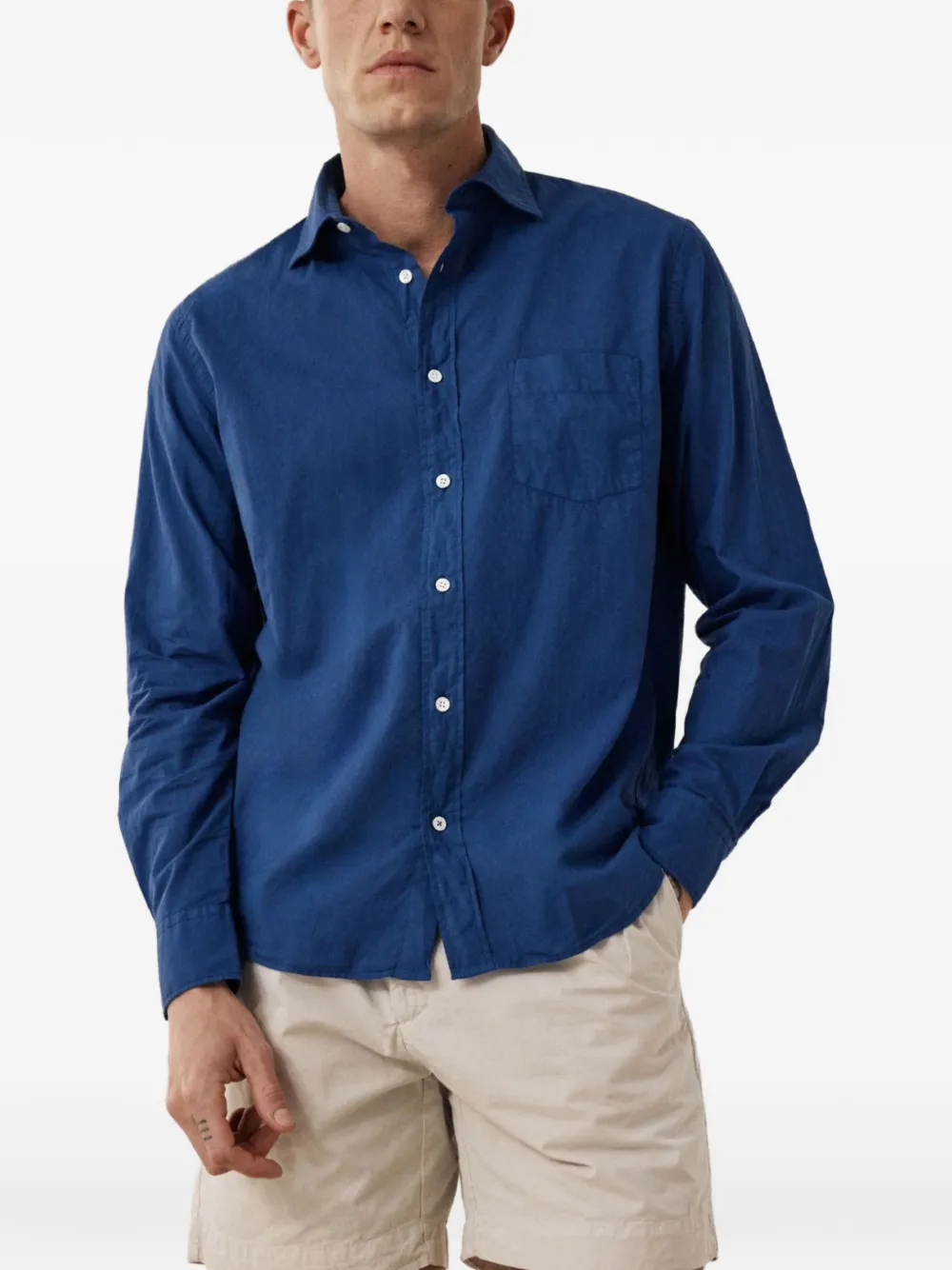  Hartford Camisa Paul Con Bolsillo - Azul 