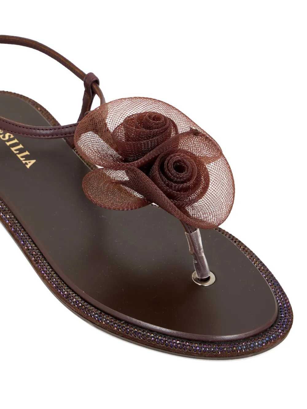 Le Silla Rose sandalen met string Bruin