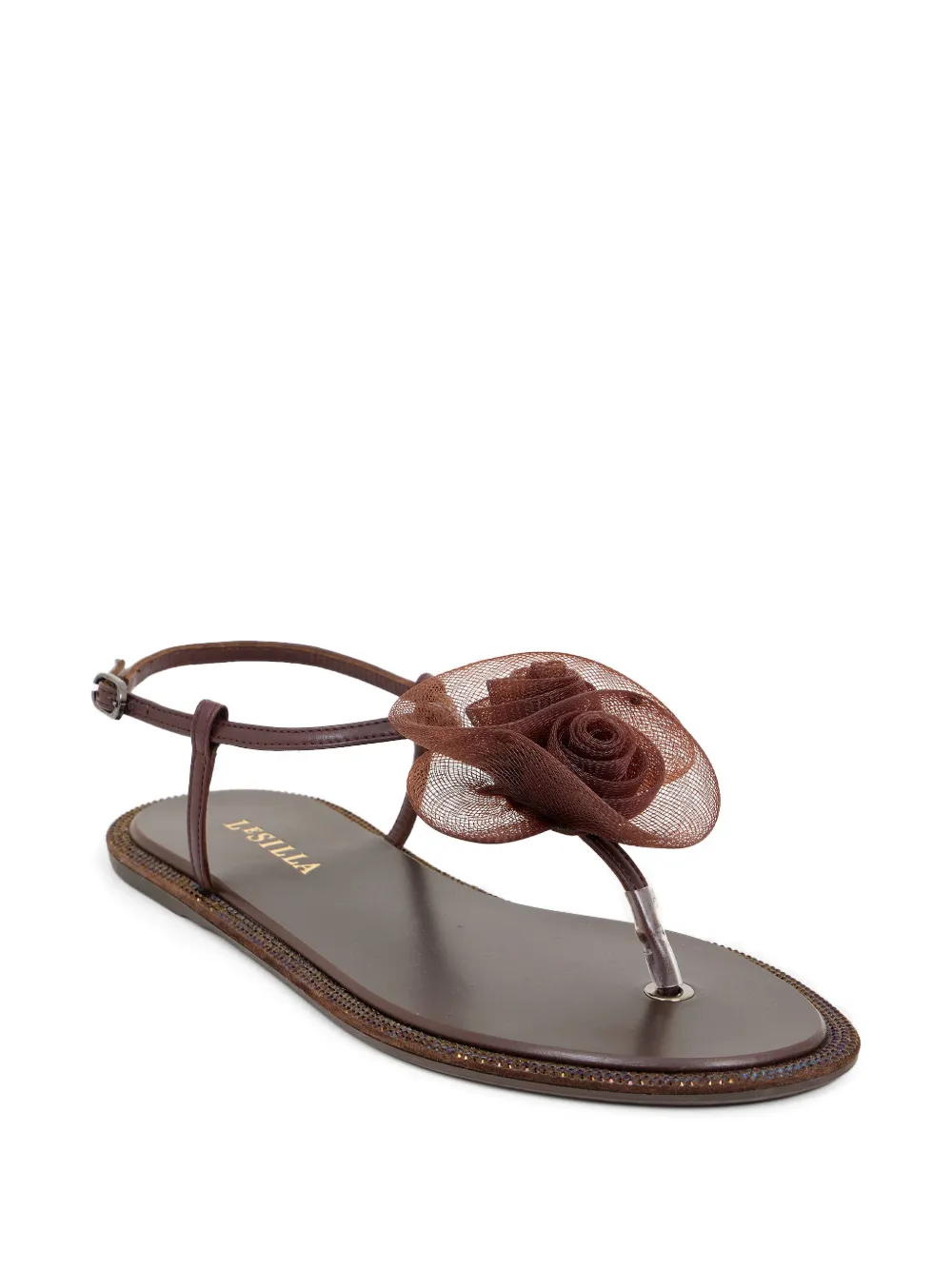 Le Silla Rose sandalen met string Bruin