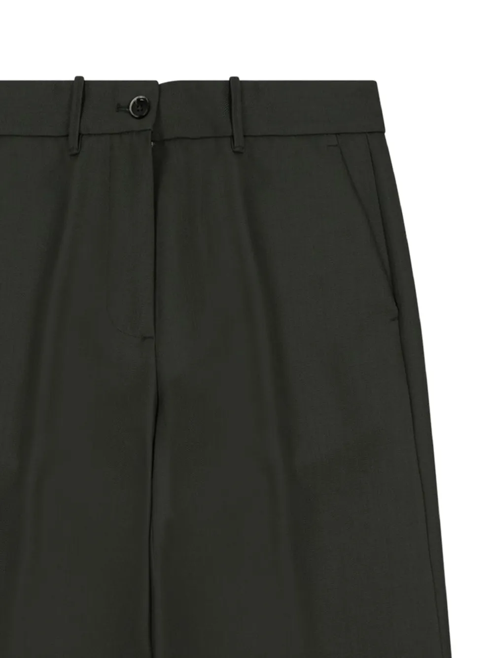 Nine In The Morning Fiamma broek met wijde pijpen Groen