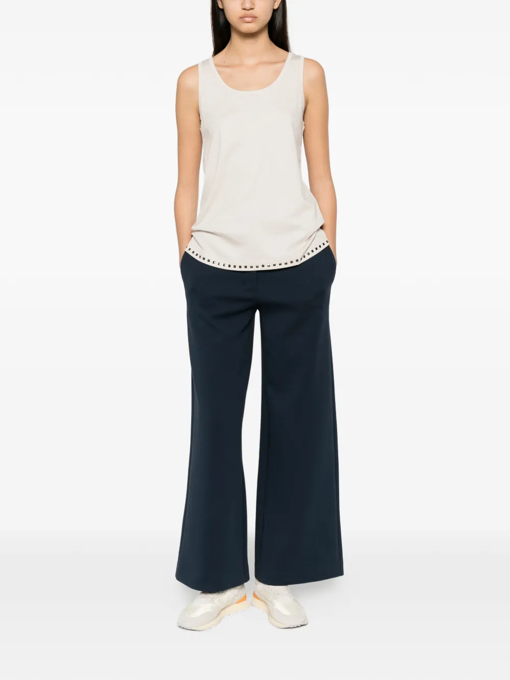 'S Max Mara Broek met riemlussen Blauw