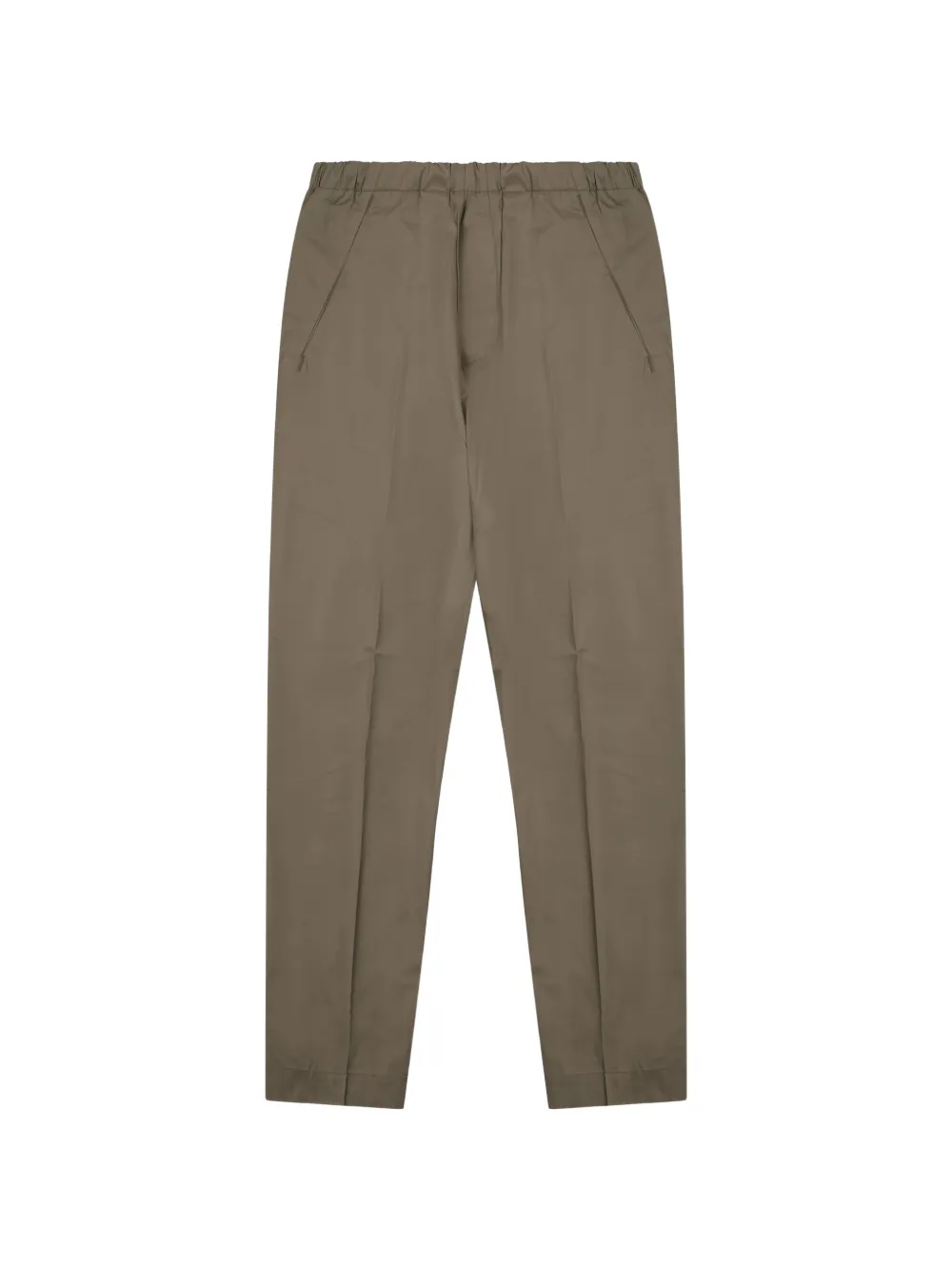 Nine In The Morning Mirco elasticated-waistband pressed-crease trousers - Verde