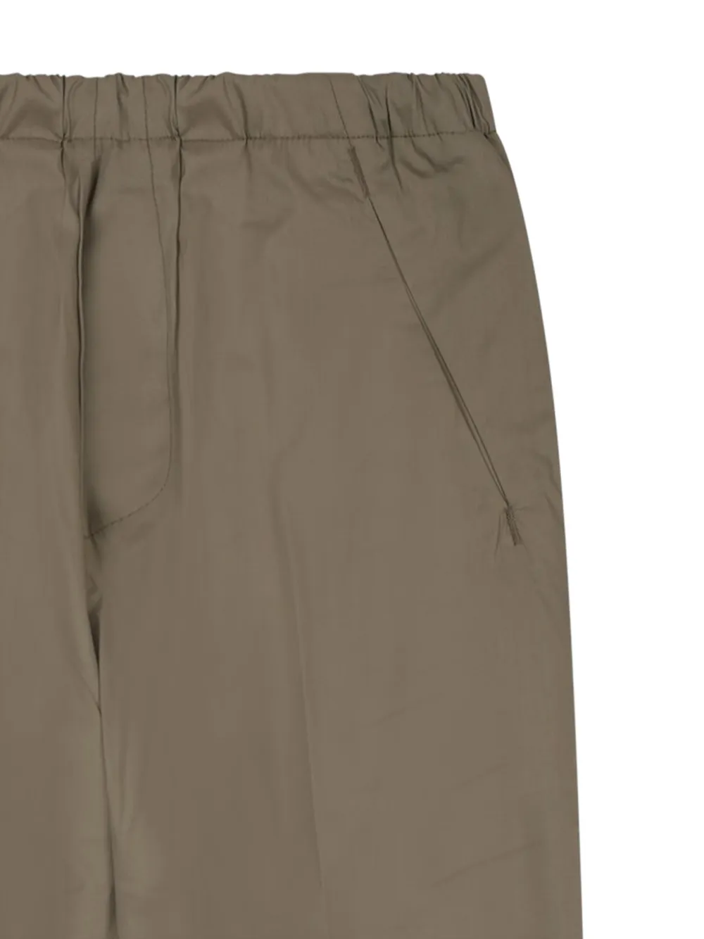 Nine In The Morning Broek met toelopende pijpen en elastische tailleband Groen
