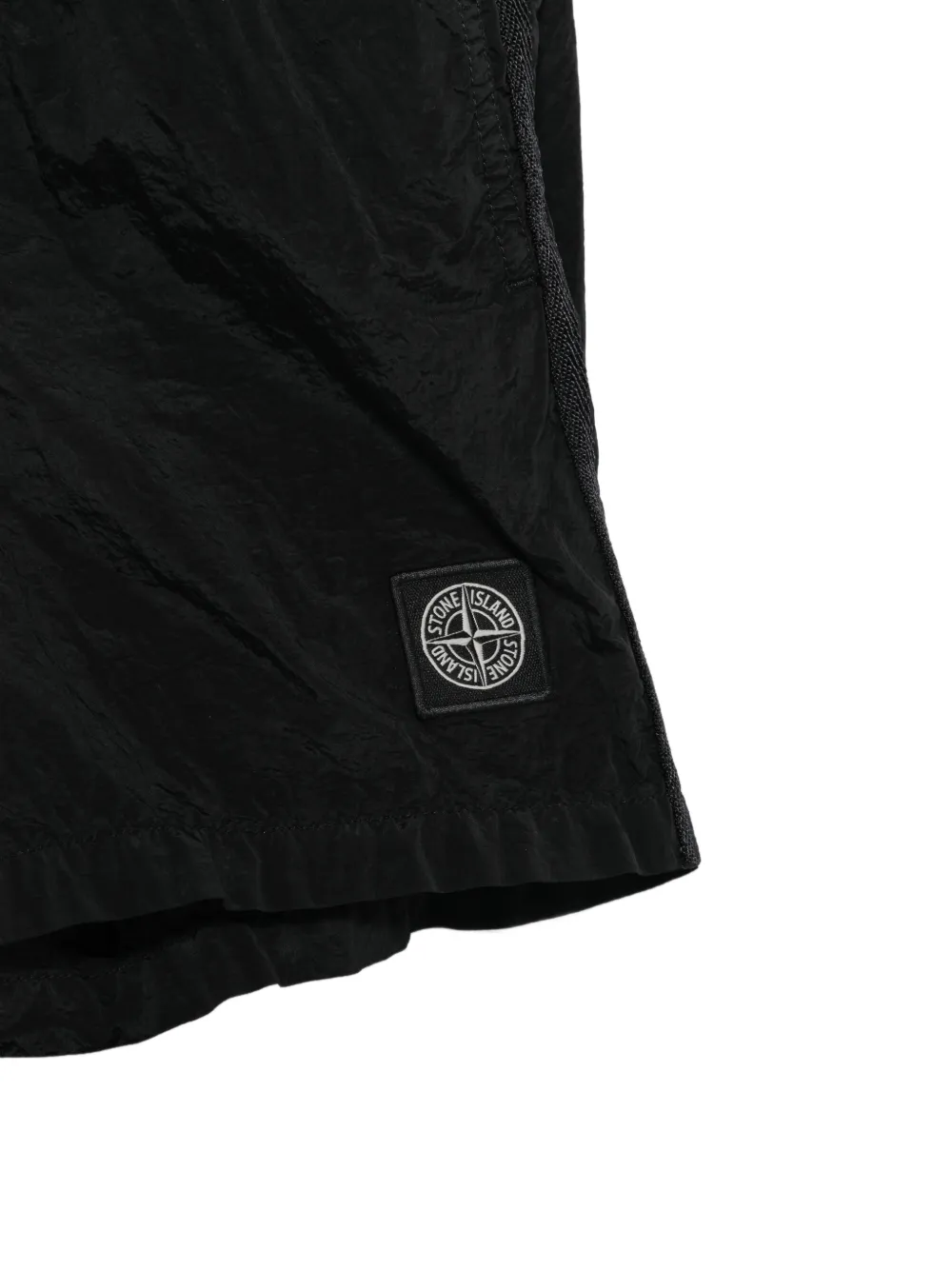Stone Island Junior Shorts met logopatch Zwart