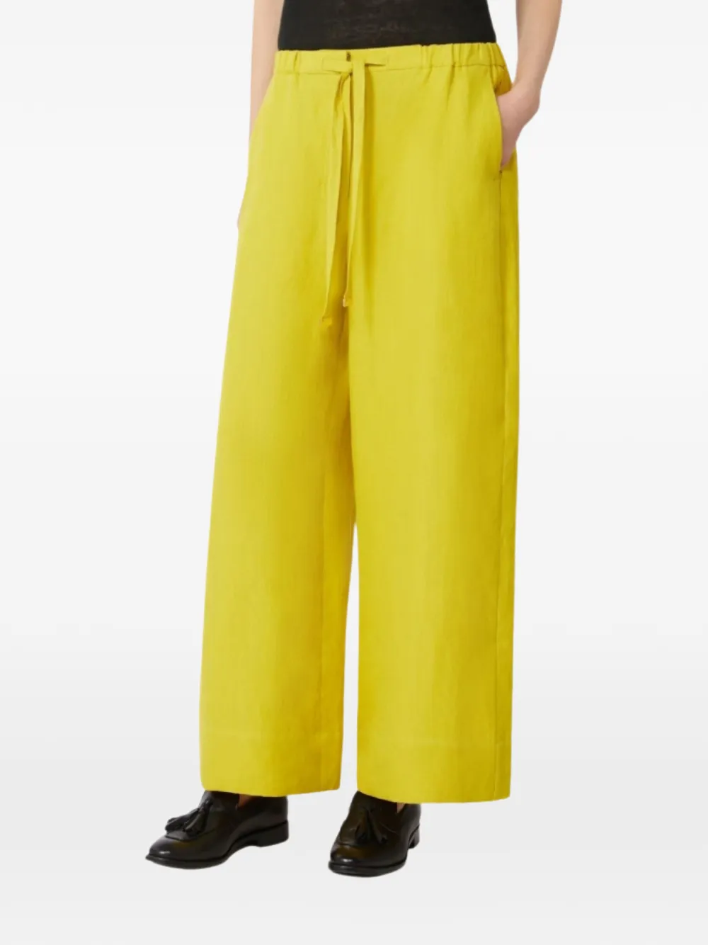 'S Max Mara Broek met trekkoord Geel