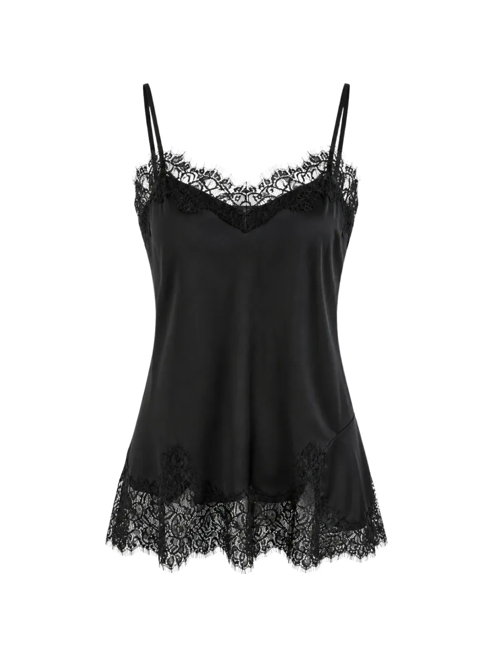 Gold Hawk lace-trim camisole top - Nero