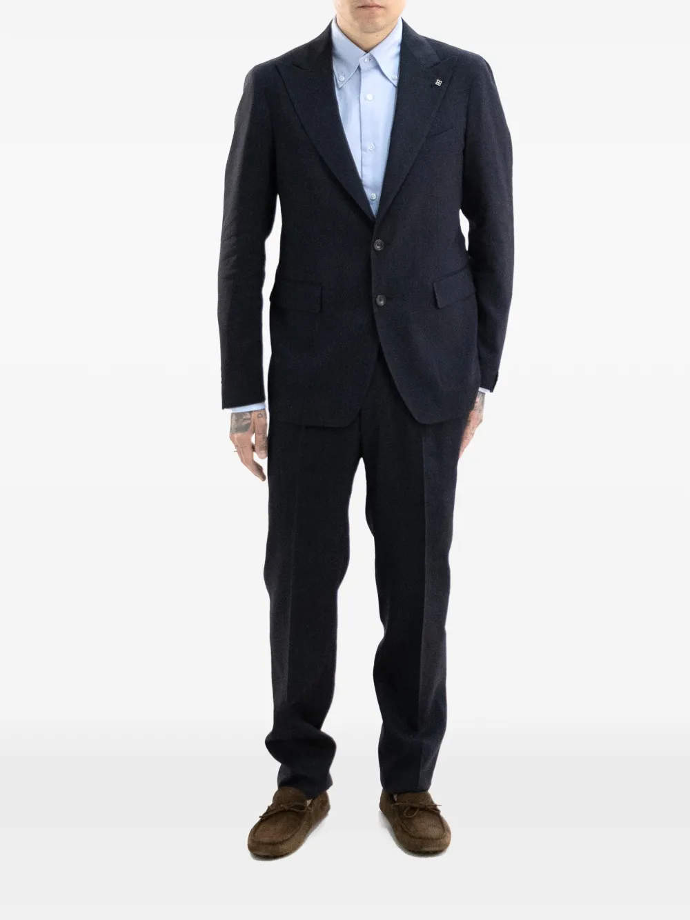 Tagliatore single-breasted blazer suit set - Blu