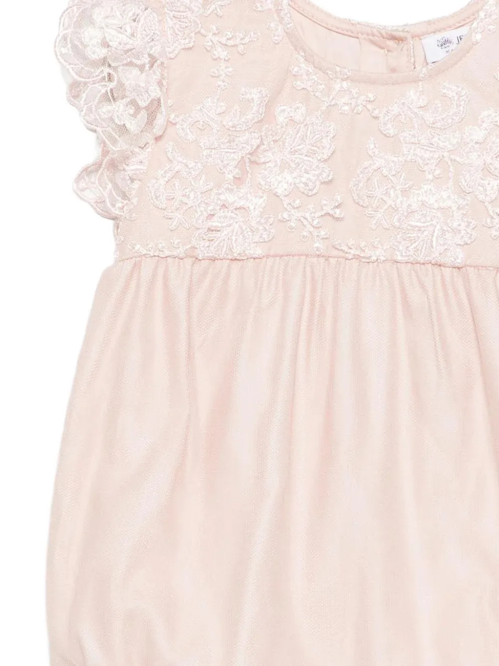 JESURUM BABY Romper met bloemenkant Roze