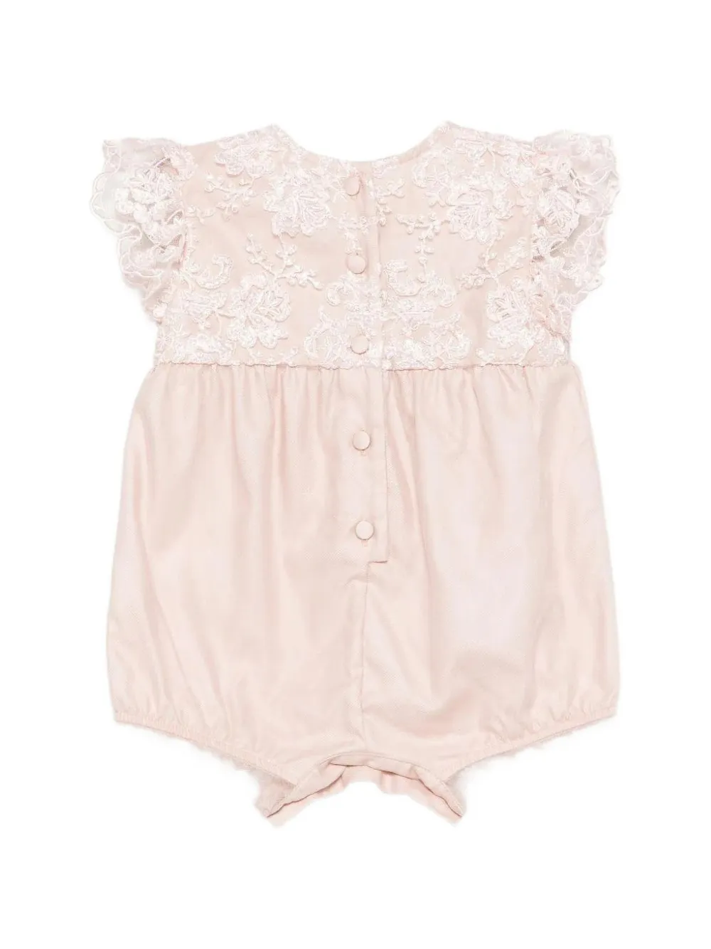 JESURUM BABY Romper met bloemenkant Roze