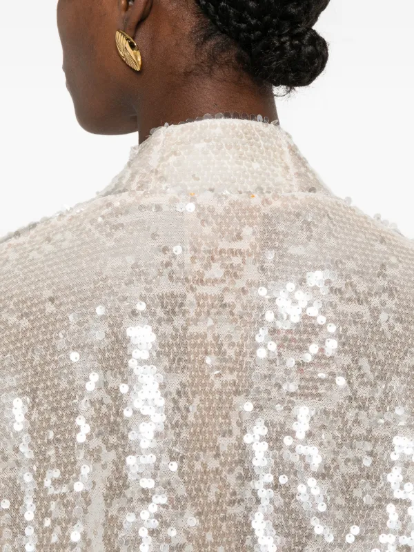 Forte Forte sequin-embellished Coat | Neutrals | FARFETCH