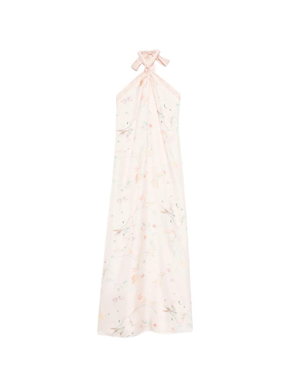 Forte Forte tie-neck floral-print maxi dress - Pink