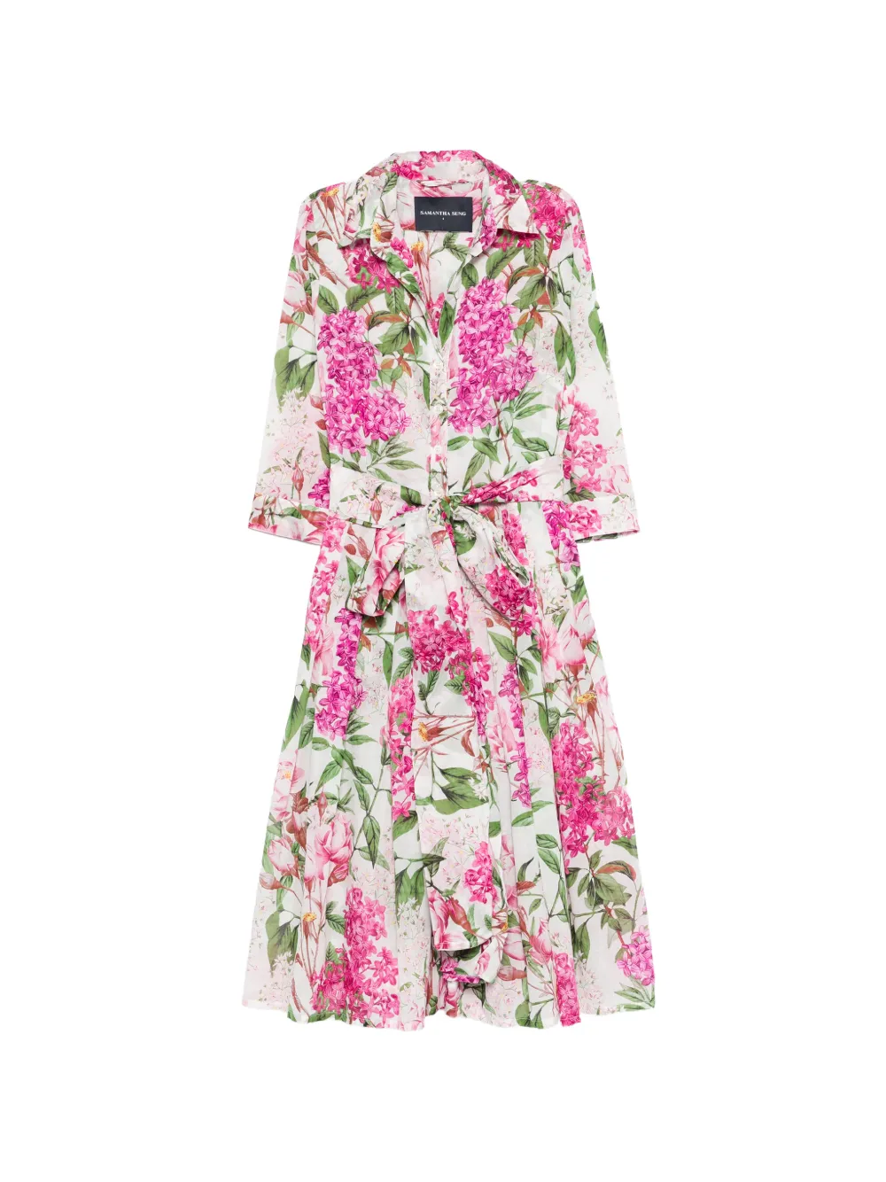 Samantha Sung Audrey floral midi dress - Bianco