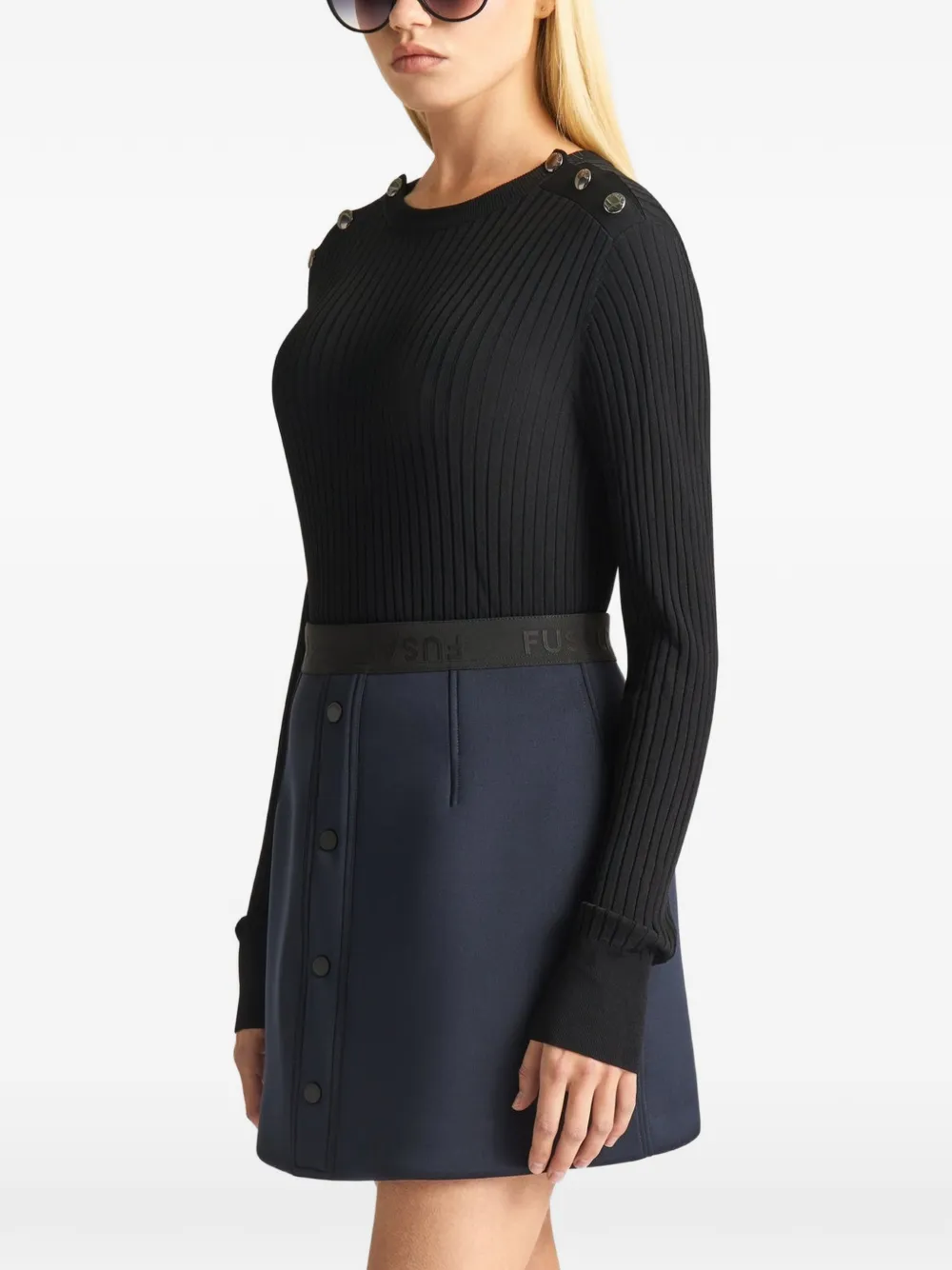 Fusalp Ribbed-knit Sweater in Black, view 4