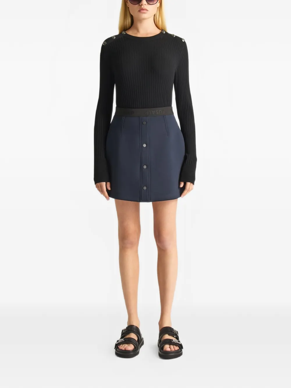 Fusalp Ribbed-knit Sweater in Black, view 2