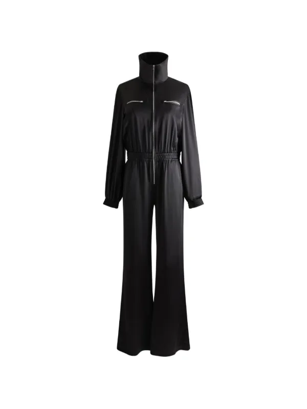 Fusalp Zip-up Cuffed Jumpsuit in Black